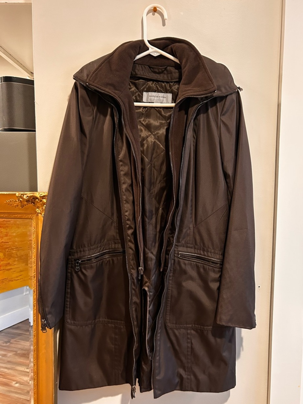 Marc New York/Andrew Marc Lined Raincoat Size Small
